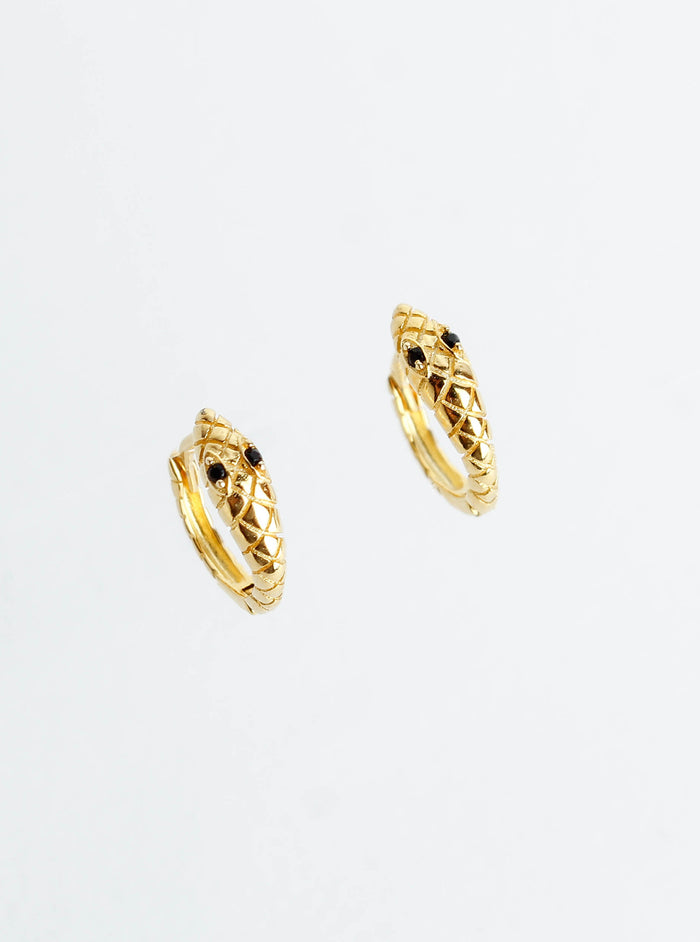BLACK SNAKE EARRINGS