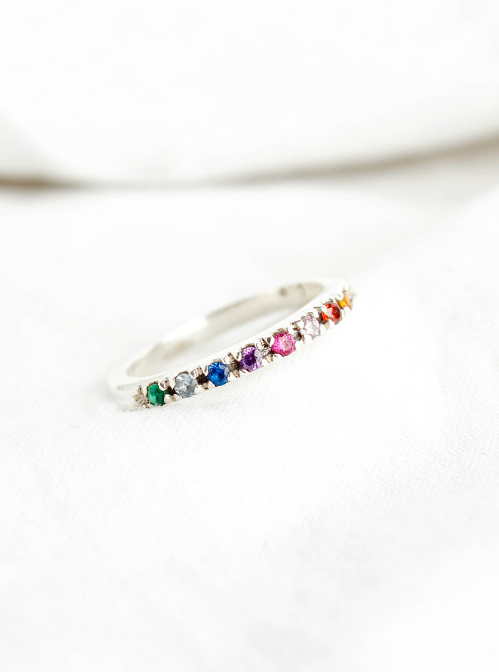ANILLO RAINBOW SILVER
